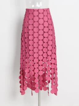 CHICEVER Tassel Panel Skirt For Women High Waist Patchwork Dot Irregular Hem Casual Skirts Female Fashion New Clothing Style