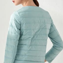Women's Ultralight Down Liner Jacket, Collarless Packable Puffer Coat, Warm Thin Winter Layer, O-Neck Portable Padded Parka