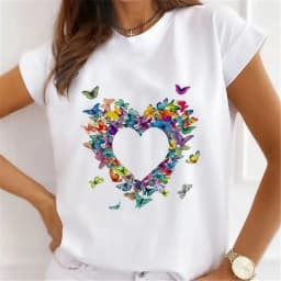 African Women's New Fashion City Girl Half Sleeve Basic Cute Clothes T-shirt Graphic T Shirts Y2k Tops Harajuku Vintage Tee