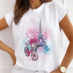 African Women's New Fashion City Girl Half Sleeve Basic Cute Clothes T-shirt Graphic T Shirts Y2k Tops Harajuku Vintage Tee
