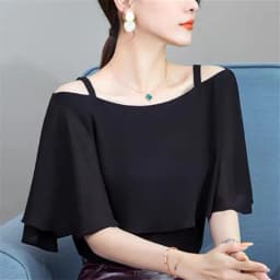 Summer Solid Chiffon Tops Ladies Blouse Office Lady Women' Clothing New Fashion Ruffles Casual Female Shirt -