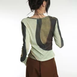 Karrcat Cyber Y2k Tops Japanese Harajuku Patchwork T-shirt Grunge Gradient Print Crop Tops Korean Fashion Chic Streetwear 00s