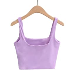 2025 Summer Women Sexy Sleeveless Tops Fashion Short Square Collar Tank Tops 6 Colors