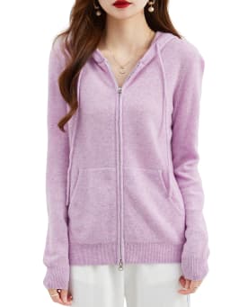 Hooded Sweatshirt Cardigan Fashion Womens Clothing Cardigans Zip Hoodie Fall Winter 100% Merino Wool Warm Sweaters Knitwears y2k