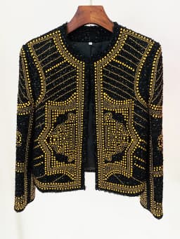 HIGH STREET Newest 2026 F/W Designer Jacket Women's Stunning Metal Rivet Beaded Tweed Jacket