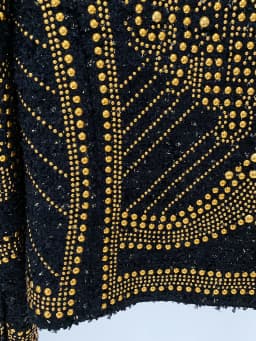 HIGH STREET Newest 2026 F/W Designer Jacket Women's Stunning Metal Rivet Beaded Tweed Jacket