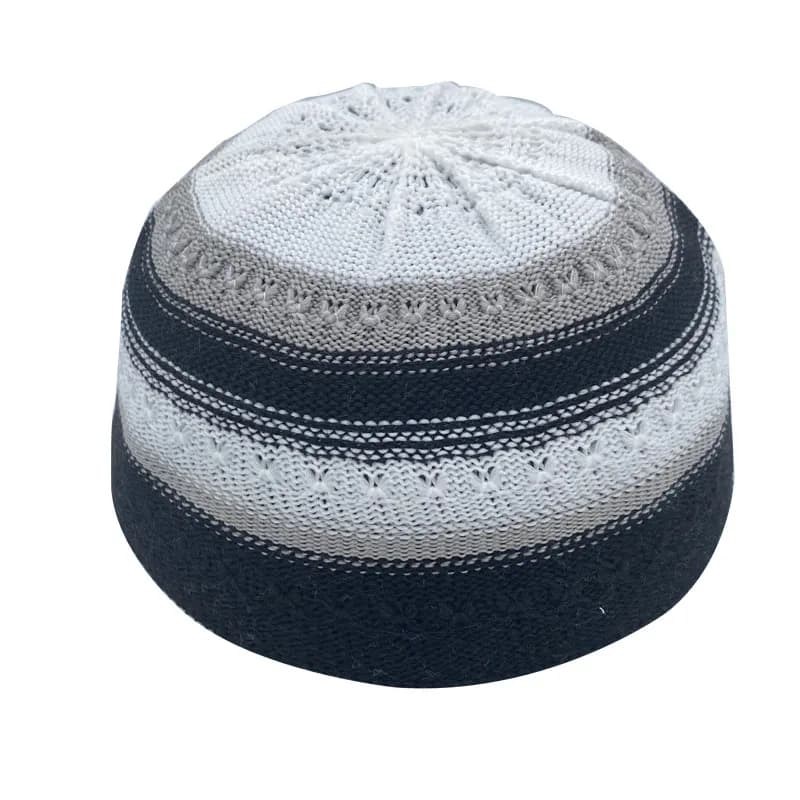 Muslim Hats for Men Knitted Prayer Hat Islamic Ramadan Jewish Kippah Homme Hat Men's Turban Bonnet Cotton Skull Beanie Cap
