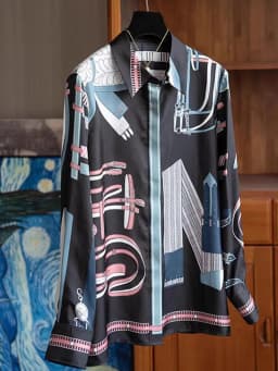 FANIECES Plus Size 3XL Giraffe Print Women Shirts Long Sleeve Lapel Satin Blouse Spring Female Tops Elegant Office Ladies Blusas