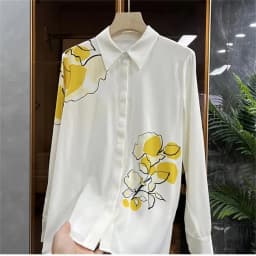 FANIECES Plus Size 3XL Giraffe Print Women Shirts Long Sleeve Lapel Satin Blouse Spring Female Tops Elegant Office Ladies Blusas