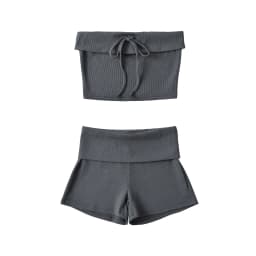 Sexy Short sets womens 2 pieces Summer vacation oufits beach sets womens 2 pieces knitted shorts set women two pieces set new in