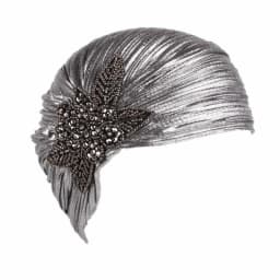 Fashion Women Gold Silver Diamond Jewelry Turban Cap Muslim Glitter Hijab Bonnet Pleated India Caps Ladies Hair Accessories Hat