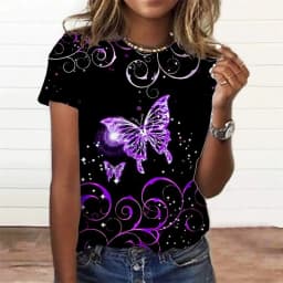 Summer Fashion Women'S T-Shirt 3d Floral Print Tee Large Size Tops Woman Clothing Everyday Female Top Women Short Sleeve T Shirt