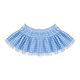 Women Y2K Lace Mini Skirt Summer Plaid Gingham Ruffle Short Fairy Princess Sexy Low Rise Pleated A-line Skirts Lolita 2000s