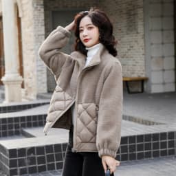 Winter Coat New Down Cotton Stitching Wool Short Cotton Coat Women's Warm Diamond Baseball Cotton Coat Women Winter Jackets