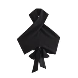 Zevity Women Sexy Sleeveless Backless Bow Tied Black Halter Blouse Femme Cross Strap Short Shirt Chic Blusas Crop Tops LS4317