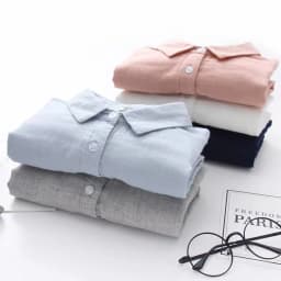 New Spring Women Double-layer Cotton Shirts Full Sleeve Pointed Collar Loose Solid Casual Soft Blouse Office Lady Work T34407X