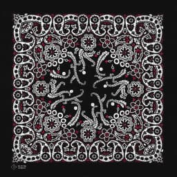 High Quality New Design Hip Hop Amoeba Cashew Cotton Square Scarf Black Bandana Scarf Headband Paisley Gifts Unisex