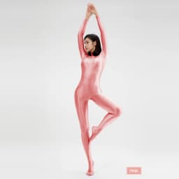 2023 AMORESY Women's Catsuit Playsuits Wetlook Shiny Glossy Tights Zipper Leotards Fullbody Overall Zentai Jumpsuits