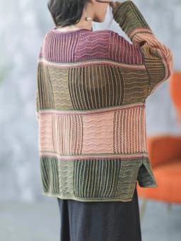 Amax LuluE 2025 Winter Luxury Knitted Pullover Womens Fashion Loose Striped Big Size Sweaters Ladies Casual Elegant Warm Jumpers