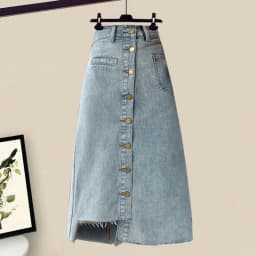Women's Summer New In Matching Set 2026 Korean Elegant Chiffon Sunscreen Shirt+suspender+denim Skirt 3 Piece Female Dress Suit