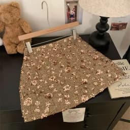 New Fashion Shiny Sequin Mini Skirt Women High Waist Slim Wrapped Hip Club Sexy Tweed Skirt Elgant Office Lady Woolen Faldas Y2k