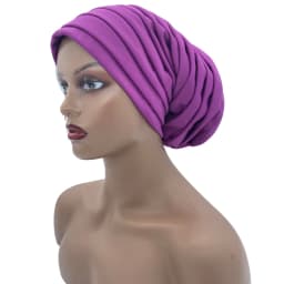 Candy Color Ladies Head Wraps Muslim Hijab Bonnets Fashion Headgear Trending Elastic Full Body Pleated Turban Cap for Women