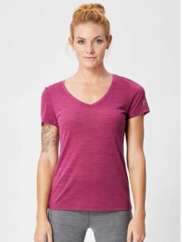 Women's 16.5Micro merino wool T shirt short sleeve V neck 100% merino wool base layer tops sports clothing Quick dry