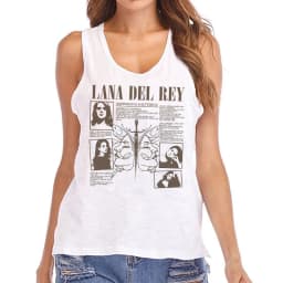 Hip Hop Vest Lana Del Rey Ldr Sailing T Shirt Tank Top Harajuku Women Vintage T-Shirt Streetwear Female Tshirt