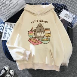 2020 Funny The Cat Hoodie Women Fashion Kawaii Korean Harajuku Sweatshirt Female 90s Cartoon Clothes Female Hood Oversized Girls