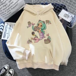 2020 Funny The Cat Hoodie Women Fashion Kawaii Korean Harajuku Sweatshirt Female 90s Cartoon Clothes Female Hood Oversized Girls
