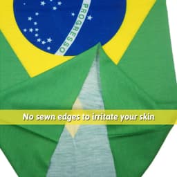 Brazil Flag Printed Cycling Head Bandana Anti-UV Fishing Scarf Unisex Neck Gaiter Seamless Face Cover Hiking Headwear Balaclava
