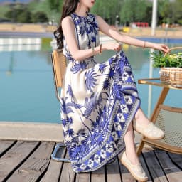 New Fashion 2026 Summer Print Women Short Sleeve Cotton Plus Size Women Clothing Dress Ladies Large Size Vestidos dresses