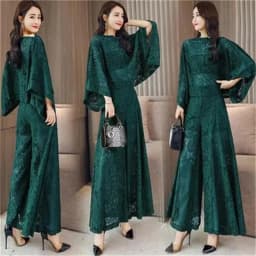 Lace Pants Wide Leg Pants Suit Foreign Style Small Xiangfeng 2024 New Fashion Shawl Skirt Two-Piece Set Summer Women's Tide X444