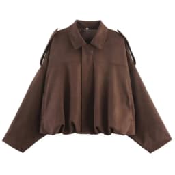 Talenza Women's Suede Jacket Vintage Brown Casual Oversized Collared Zip-Up New Autumn Streetwear Commuter Female Suede Outwear