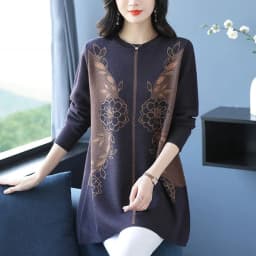 New Temperament Mother Dress Autumn Winter Slim Mid-Length Sweater Dress Middle Aged Women's Elegant Knitted Dress Vestidos 6XL