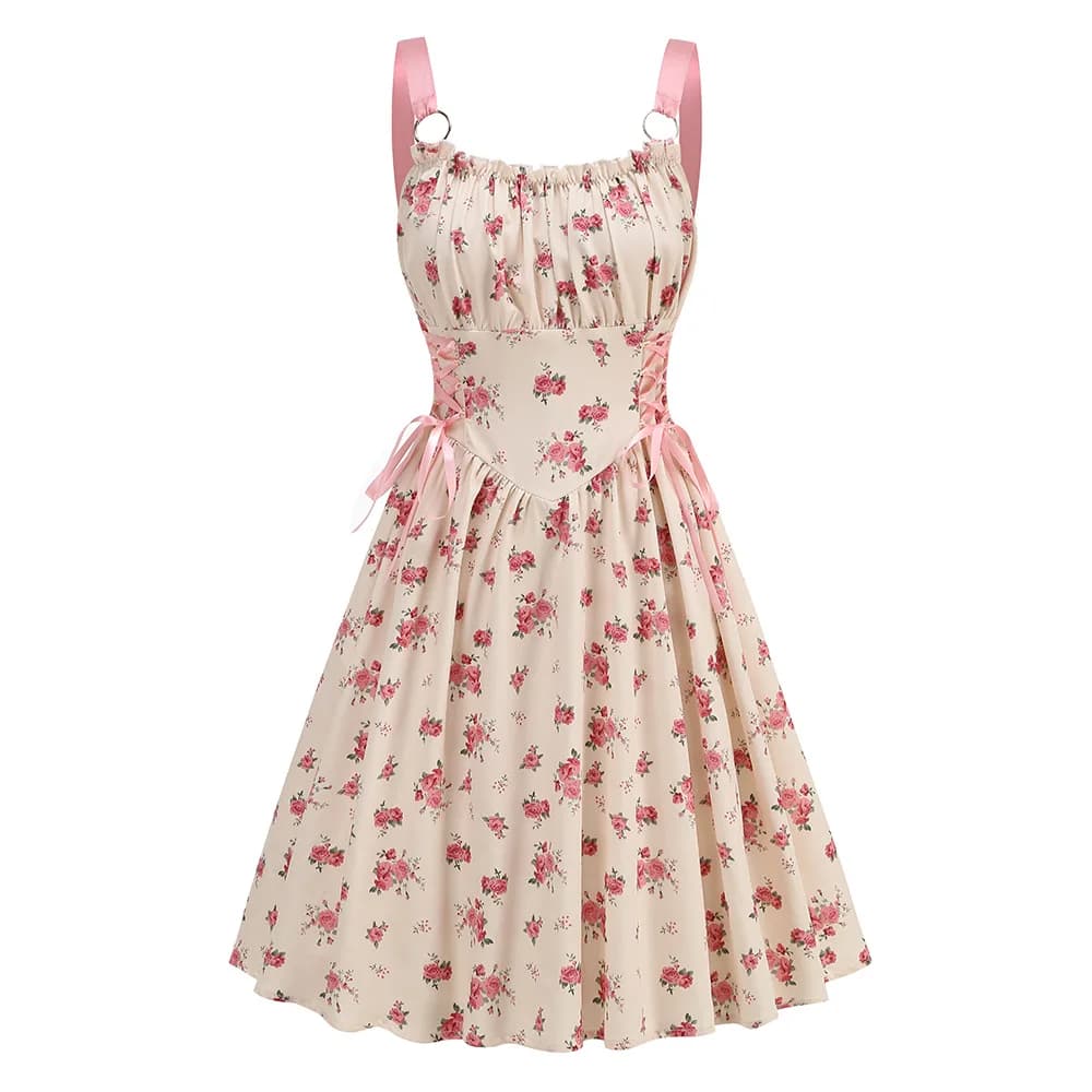 Dress Women Female Clothing Fashion Elegant Evening Party Dresses Printed Lace-up O-ring Party Sexy Slimming Suspender Dress