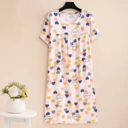 New 2026 Casual Vintage Summer Dress For Women Print Flowers Short Sleeve O-neck Dresses printing Ladies Party Dress