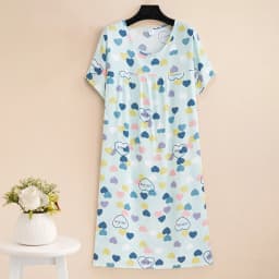 New 2026 Casual Vintage Summer Dress For Women Print Flowers Short Sleeve O-neck Dresses printing Ladies Party Dress