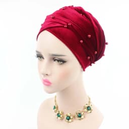 Rhinestone Velvet Muslim Scarf Hijab Ready to Wear Turban Caps African Hat Women's Head Wraps Female Headscarf Bonnet