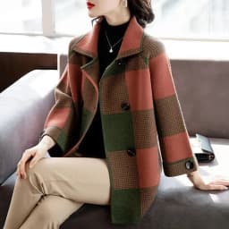 Middle aged Mother's Autumn Fashion Top 2023 New Fashion Women's Spring and Autumn Sweater Coat Female cardigan Plaid Jacket
