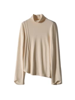 SuyaDream Women's Wool Blend Turtleneck Thermal T-Shirt, High Collar Basic Slim Tee, 2025 Fall Winter Simple Top