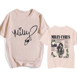 Singer Miley Cyrus T-shirt Cotton Graphic Printing Tee-shirt Short Sleeve Summer O-neck Tshirts Casual Women Men Funny Tees Tops
