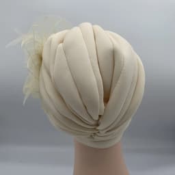2023 New Feather Flower Turban Hats for Women Female Headwrap Ready to Wear Hijab Caps Muslim Headscarf Bonnet Turbante Mujer