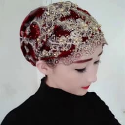 New Beading Women's Turban Cap Embroidery Fashion Female Head Wraps Muslim Headscarf Bonnets Cancer Chemo Hat