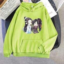 Pink Anime Mo dao zu shi Hoodie Winter Clothe Women Oversize Crewneck Sweatshirt Kawaii Clothing Aesthetic The Untamed Sudaderas