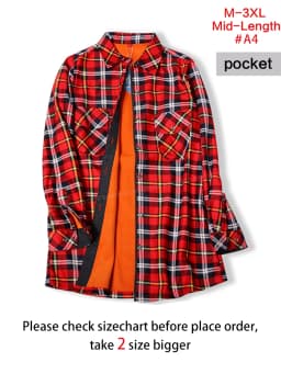 Velvet Thicken Warm Women's Plaid Shirt Female Long Sleeve Tops M-4XL Winter Fleece Casual Blouse Autumn Clothes T17506X