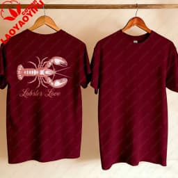 Lobster Love Tee Fisherman T-Shirt New England Fisherman Aesthetic TShirt Coastal Vibes Apparel Beach Retro Tshirt Y2k Tops Tee