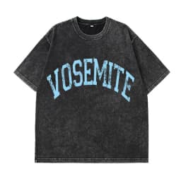 Hirsionsan Y2k Quality Oversized Acid Washed T Shirt Women Vintage Print T-shirts Streetwear Wash Tee Girl Luxury Brand Tops