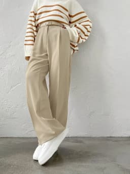 Bornladies Autumn Office Ladies Trousers Women High Waist Pants Pockets Female Summer Pleated Wide Leg Solid OL Pants Women