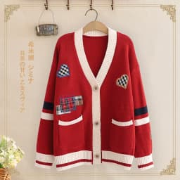 2023 Autumn Winter Knit Sweater and Cardigans Women Button Up Loose Knit Cardigans Pink Jumpers Winter Sweater Coat Femme